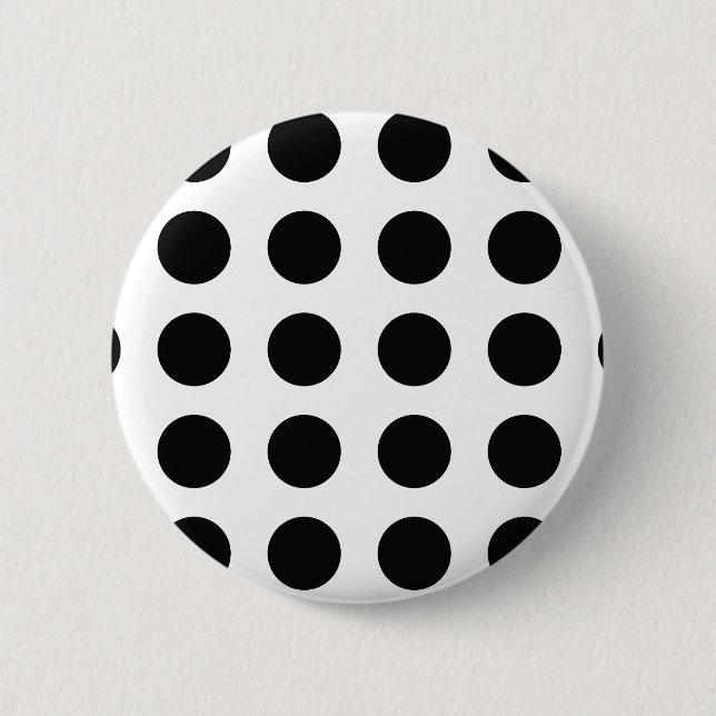 svartvit polkadot-dröm knapp (Framsida)
