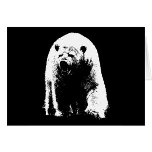 Svartvit popkonst, Polar Bear Hälsningskort