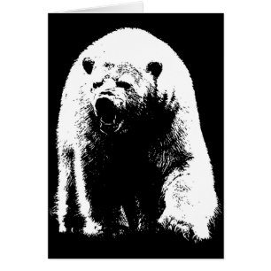 Svartvit popkonst, Polar Bear Hälsningskort