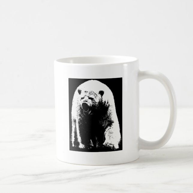 Svartvit popkonst, Polar Bear Kaffemugg (Höger)