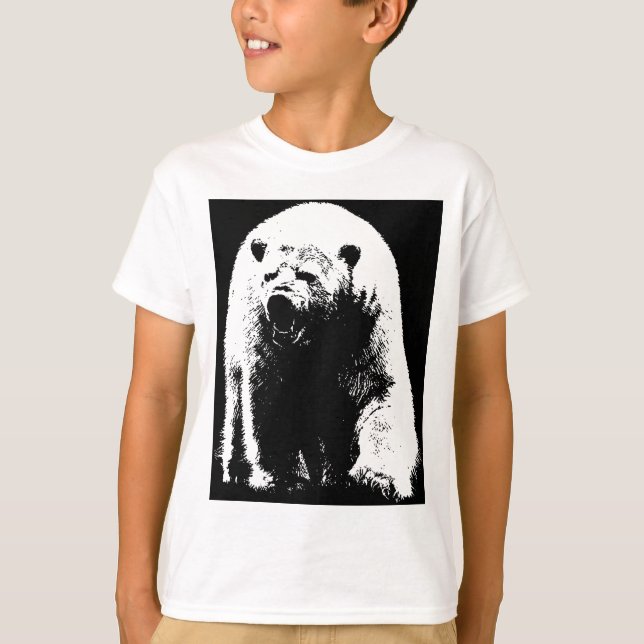 Svartvit popkonst, Polar Bear T-shirt (Framsida)
