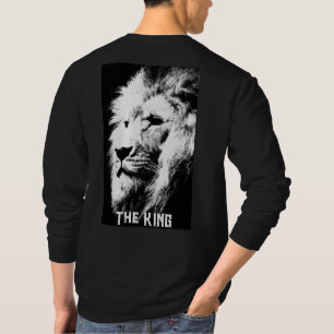 Svartvit poppkonst Lejon Elegant Manar Modern T Shirt