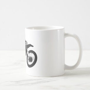 Svartvit poppost konst Motocross Motorcyle Sport Kaffemugg