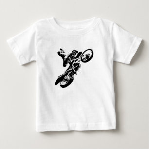 Svartvit poppost konst Motocross Motorcyle Sport T Shirt