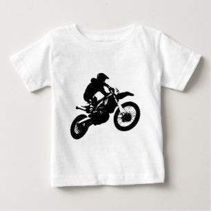 Svartvit poppost konst Motocross Motorcyle Sport Tee
