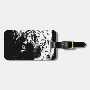 Svartvit popup-tiger bagagebricka