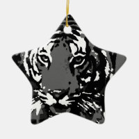 Svartvit popup-tiger