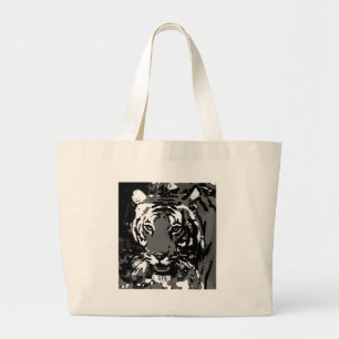 Svartvit popup-tiger jumbo tygkasse