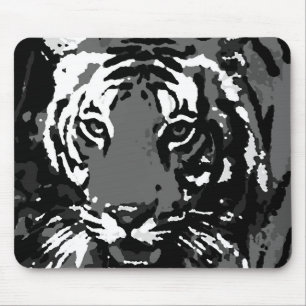 Svartvit popup-tiger musmatta
