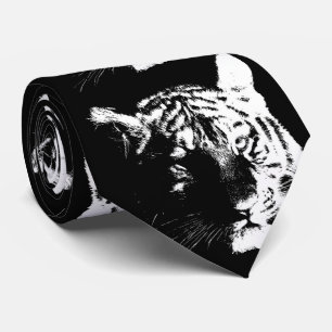 Svartvit popup-tiger slips