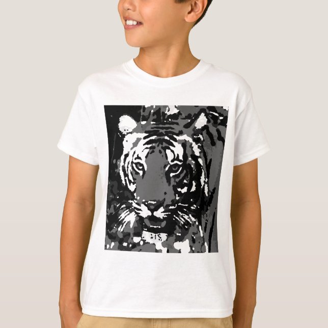 Svartvit popup-tiger tröja (Framsida)