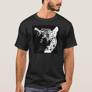 Svartvit popup-tiger tröja