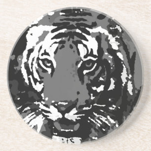 Svartvit popup-tiger underlägg