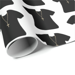 Svartvit präst eller Pastor's Uniform Presentpapper