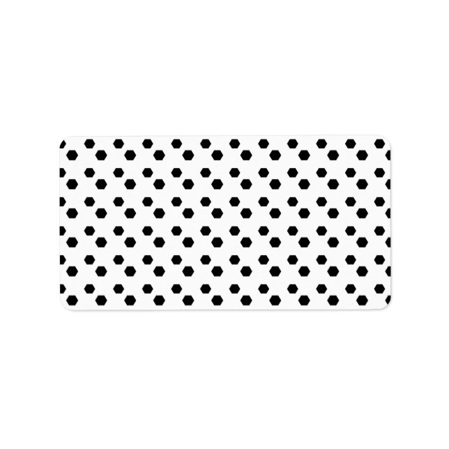 Svartvit prickdesign adressetikett (Framsidan)