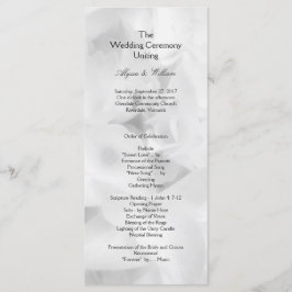 Svartvit prisvärt, långt Bröllopsprogram Program