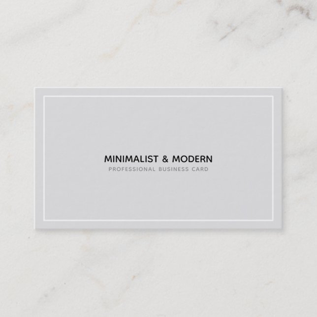 Svartvit Professionell med minimal Elegant Visitkort (Framsida)