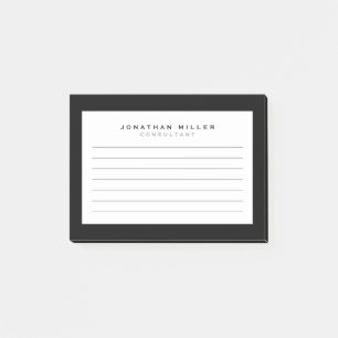 Svartvit, professionell   NAMN Post-it Block