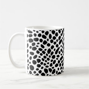 Svartvit Psychedelic Oragnic Skin Mönster Kaffemugg