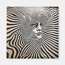 Svartvit Psychedelisk design