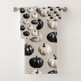 Svartvit Pumpkin Fall Design