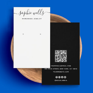 Svartvit QR-kodsavläsning, Visning Visitkort