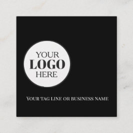 Svartvit QR-Logotyp, enkel Fyrkantigt Visitkort