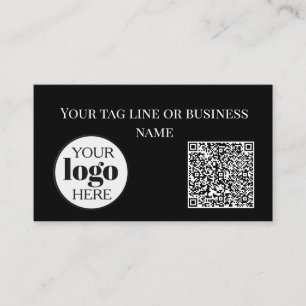 Svartvit QR-Logotyp, enkel Visitkort