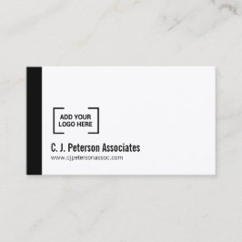 Svartvit QR-logotyp för enkel professionell Visitkort