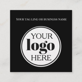 Svartvit QR-Logotyp, svart, enkel vit Fyrkantigt Visitkort