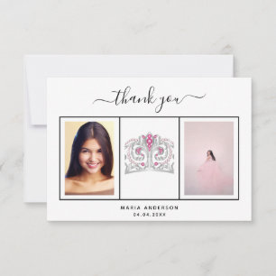 Svartvit Quinceanera-foto Tack Kort
