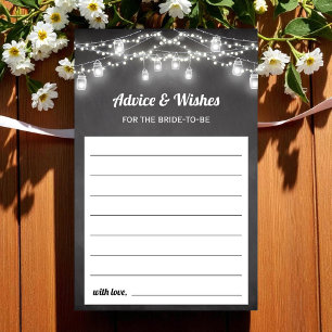 Svartvit rådgivning för Bride Mason Burk Card