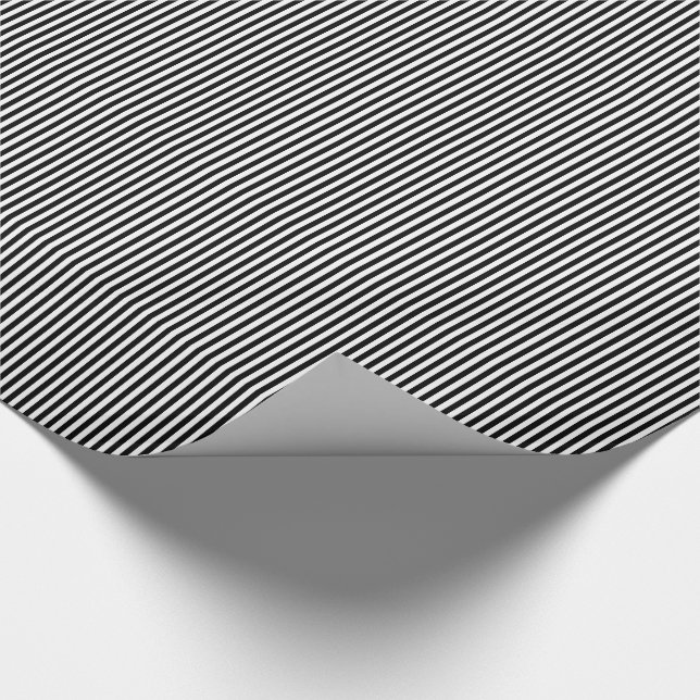 Svartvit Rand 09-Gift Wrapping Papper Presentpapper (Hörn)