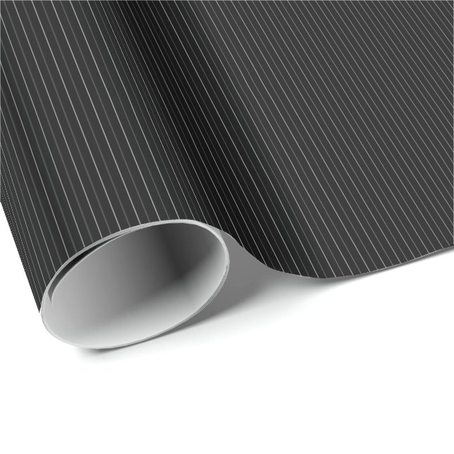 Svartvit Rand-10-GIFT WRAPPING PAPPER Presentpapper (Rullad Hörn)