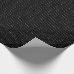 Svartvit Rand-3-GIFT WRAPPING PAPPER Presentpapper