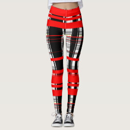 Svartvit rand abstrakt leggings