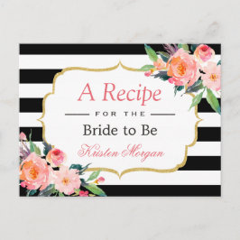 Svartvit Rand Blommigt, Möhippa, recept Vykort