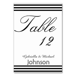 Svartvit Rand Bordsnummer