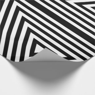 Svartvit Rand Diamonds Svällning Papper Presentpapper
