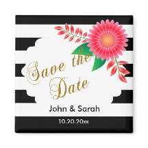 Svartvit Rand, Guld | Rosa Spara datum