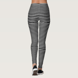 Svartvit Rand Leggings