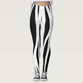 Svartvit Rand Leggings