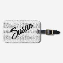 Svartvit rand med binär kod