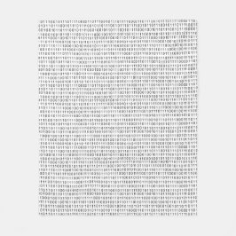 Svartvit Rand med binärkod Fleecefilt