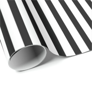 Svartvit Rand Mönster, papper innerförpackning Presentpapper