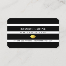 svartvit rand och läppar modern skönhet visitkort