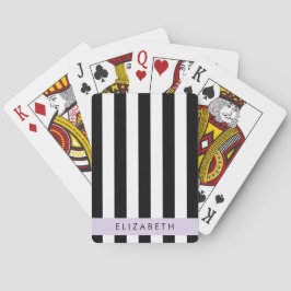 Svartvit Rand, Stripe, Linjer, Ditt namn Casinokort