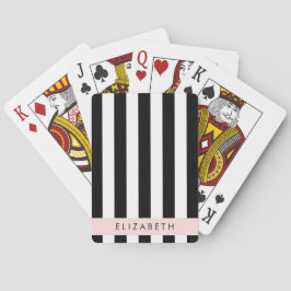 Svartvit Rand, Stripe, Linjer, Ditt namn Casinokort