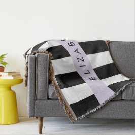 Svartvit Rand, Stripe, Linjer, Ditt namn Filt