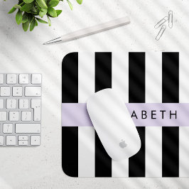 Svartvit Rand, Stripe, Linjer, Ditt namn Musmatta